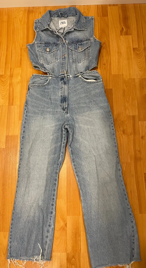 ZARA Denim Jumpsuit - Image 5
