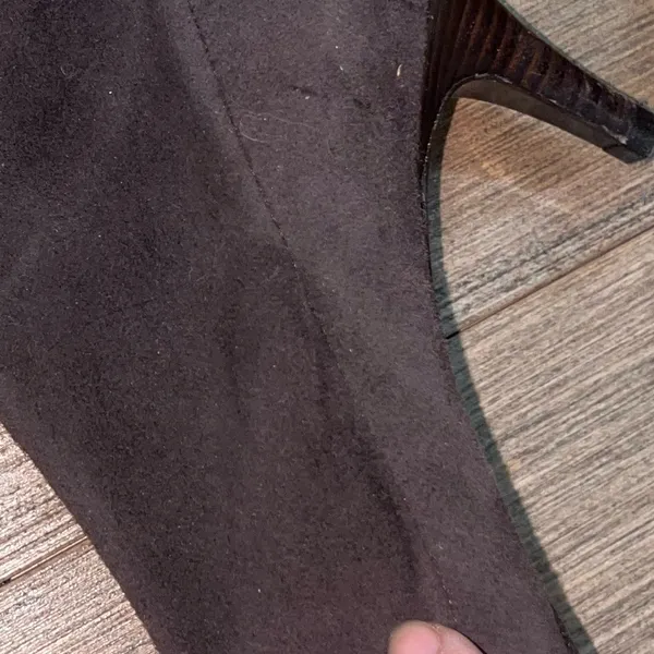 Brown Faux suede leather sock boots size 8 1/2 - Image 15