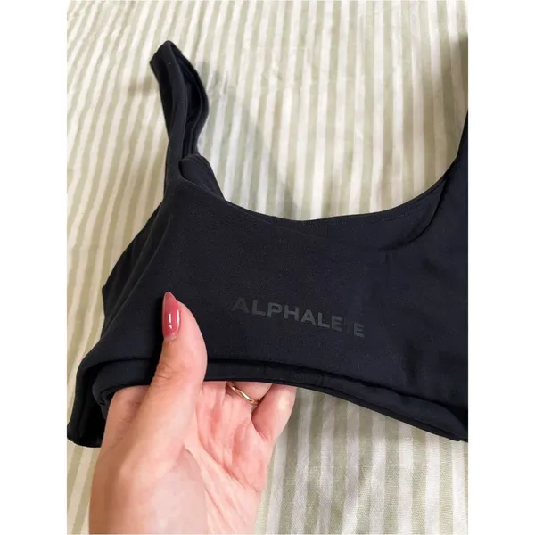 Alphalete Olivia Sculpt Bra Tenacity Square Neck Bra Size S/M Black - Image 5