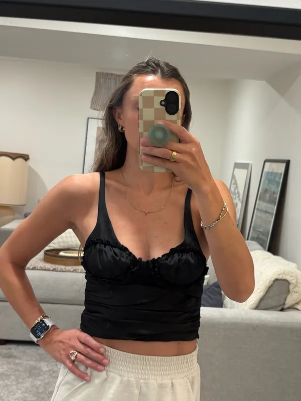 Zara Drape Satin Effect Top - Image 4