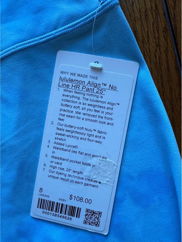 Lululemon Align No Line High Rise 25” Smoothie Wash Blueberry Size 8 NWT - Image 4