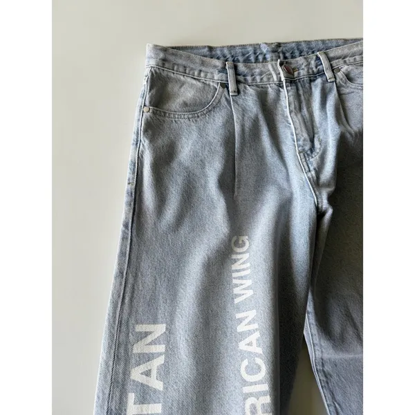 PacSun x The Met Museum American Wing Light Wash Wide Leg Jeans Size 32 NWT - Image 6