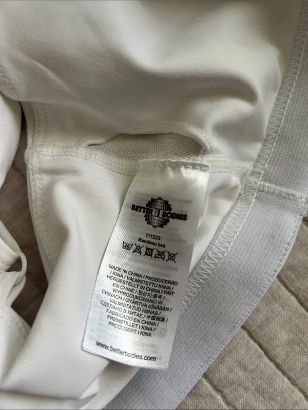 Better bodies, bandeau sport bra white large - Image 6