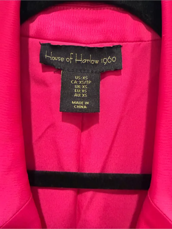 House of Harlow 1960 Sleeveless Belted Blazer Dress - Hot Pink - Image 2
