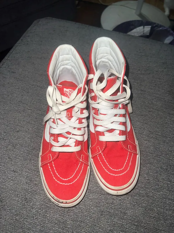 Red High-Top Vans - Image 3