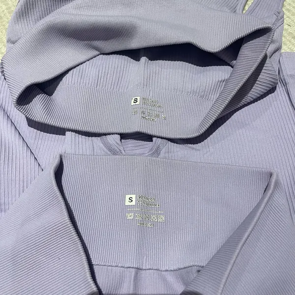 Ribbed Workout Set Purple - Image 3