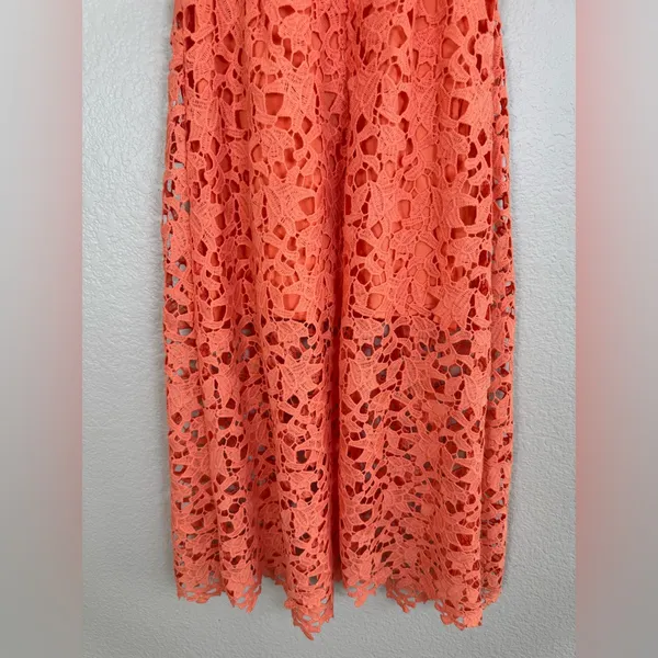 Astr The Label Lace Midi Dress Coral Peach size XS $90 - Image 9