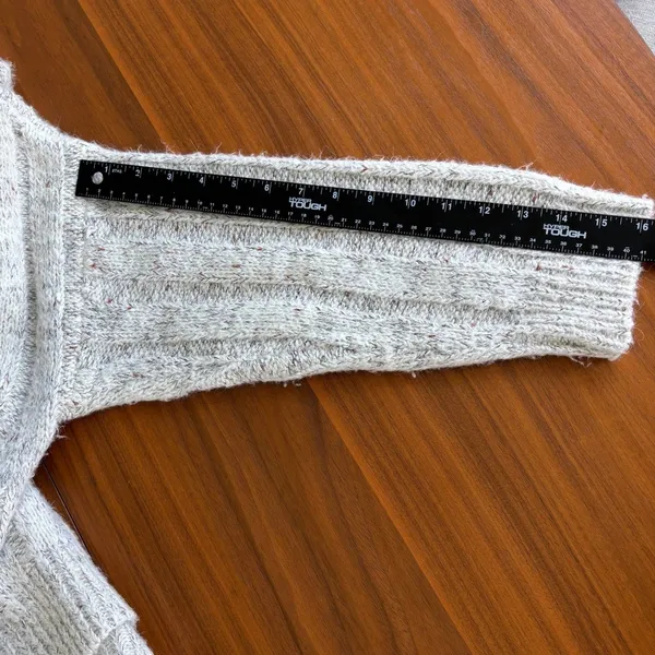 Moon River Chunky Knit Ribbed Turtleneck Sweater M Flecked Coastal Grandma Chic - Image 7