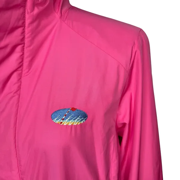 Ralph‎ Lauren Golf Medium Pink Womens Full Zip Windbreaker Jacket Embroidered - Image 2