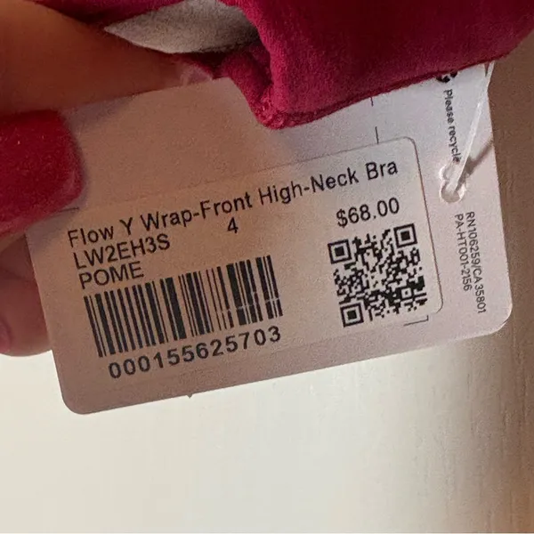 Lululemon Flow Y Wrap-Front High-Neck Bra *Light Support, B/C Cup. NWT SIZE 4 - Image 3