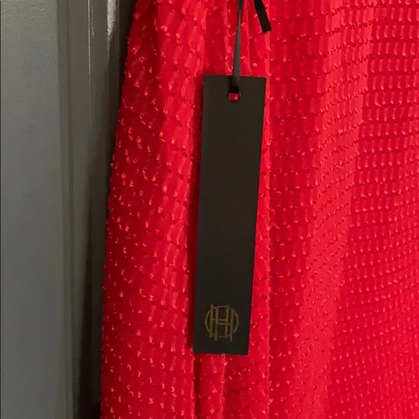 House of Harlow red A-line midi skirt XL - Image 5