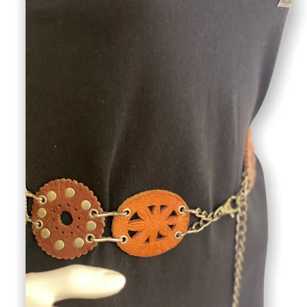Genuine Leather Flower Belt - Image 2