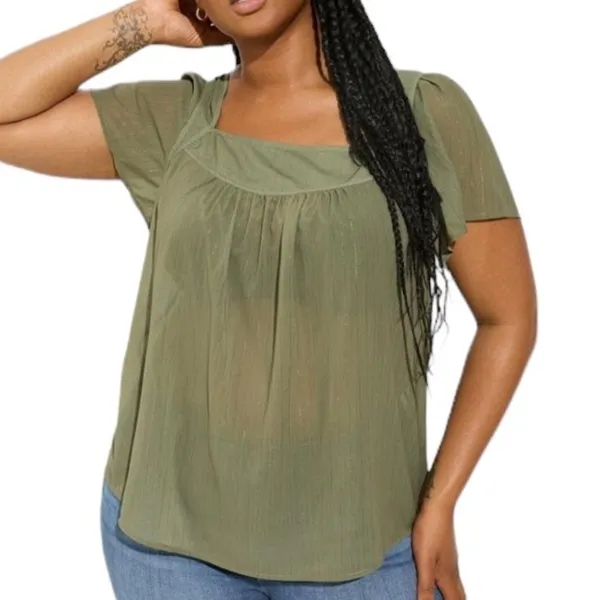 Torrid Crinkle Chiffon Flutter Sleeve Top Size 1 - Image 5