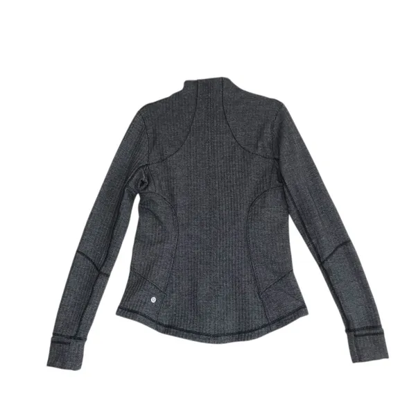 LULULEMON Forme Coco Pique Jacket Sz 8 Black Stretch Athletic Outdoor Yoga Gym - Image 4