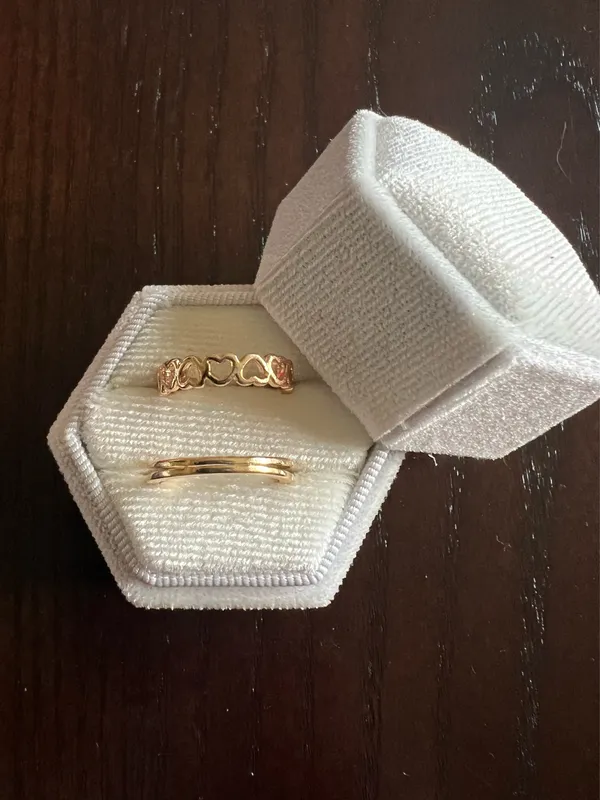 10k Gold Plated (2) in a Set Toe Rings NWT - Image 2