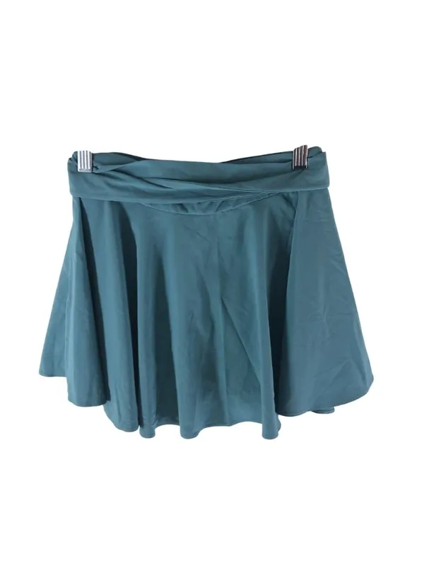 Halara Breezeful Tie Side 2-in-1 Pocket Flowy Mini Flare Wrap Skirt Green XS - Image 4