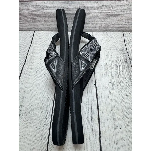 Reef Sandals Women's Size 9 Black White Spring Woven Flip Flops Thong - Image 8