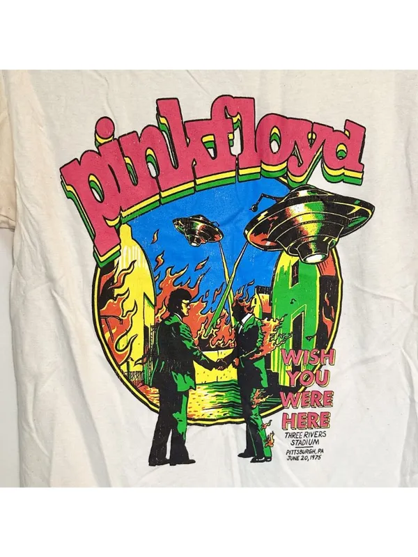 NEW Pink Floyd UFO Raw Hem Short Sleeve T-Shirt - Size: Small - Image 8