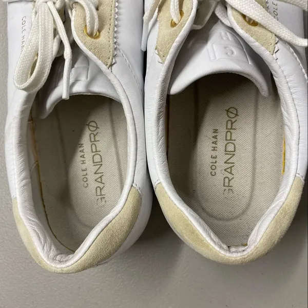 Cole Haan Grandpro Sneaker Shoe Leather Lace Up Turf White Womens Size 9.5 - Image 6