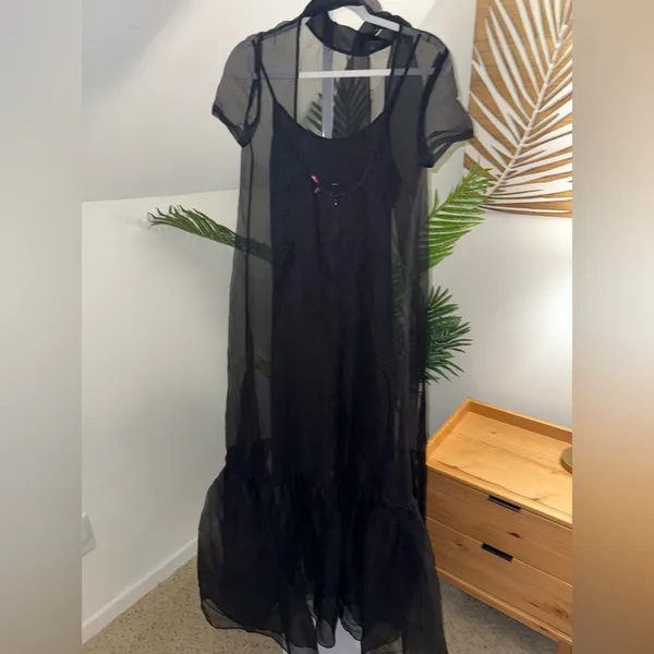STAUD Calluna Organza mesh Dress XS like‎ new! - Image 7