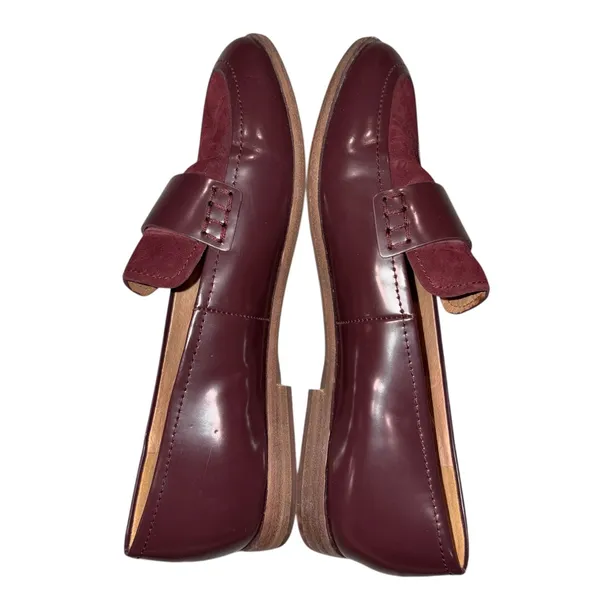 Madewell Dark Cabernet Burgundy Maroon Suede & Leather Alex Loafers Shoes 6 - Image 7