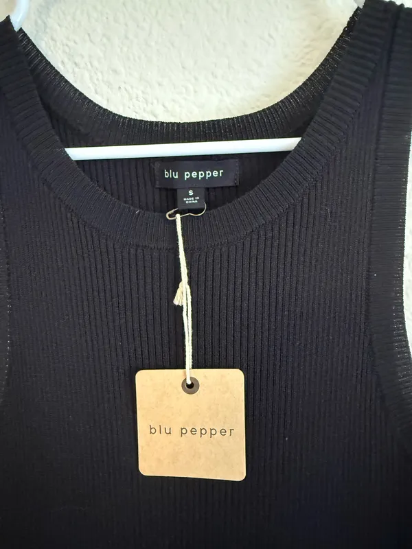 Blu Pepper Mixed Media Knit Midi Dress - Image 6