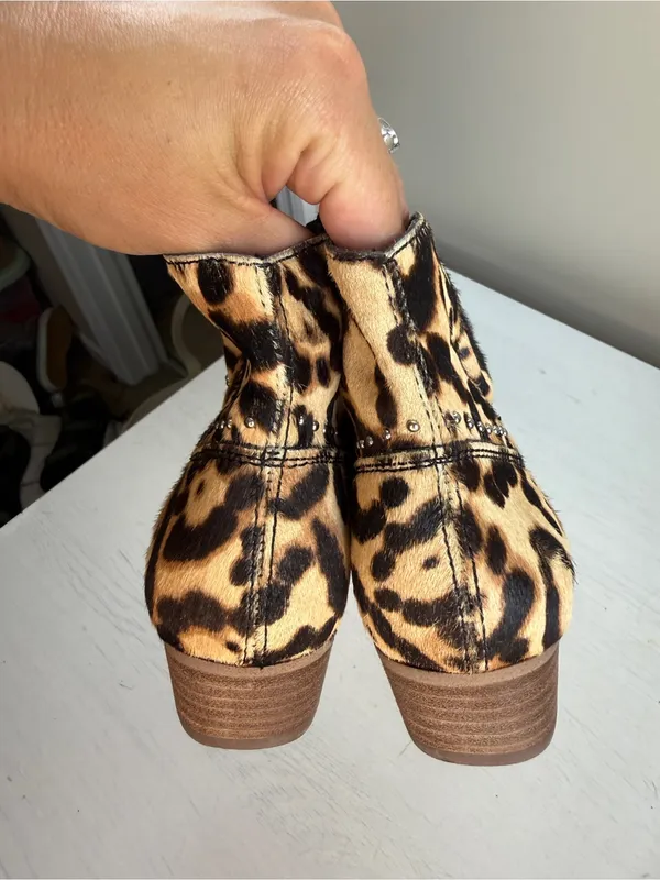 Gianni Bini NWOT Brycin Studded Calf Hair Ankle boots Sz 5.5 - Image 12