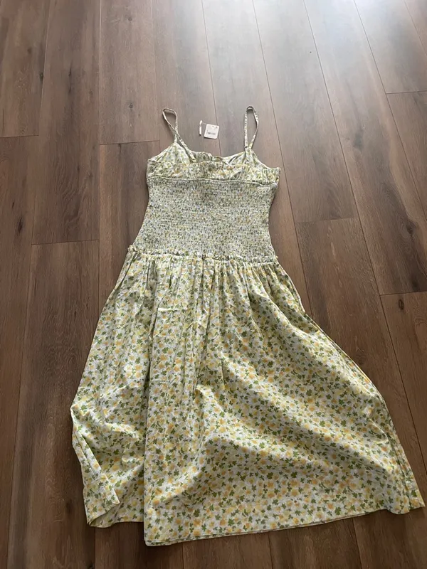 Free People Lavender Daze Smocked Dress- Size Large - Image 5