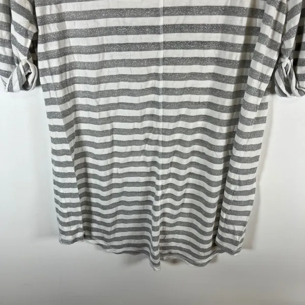 Victorias Secret Supermodel Essentials Striped Silver‎ Metallic Logo Top Medium - Image 9