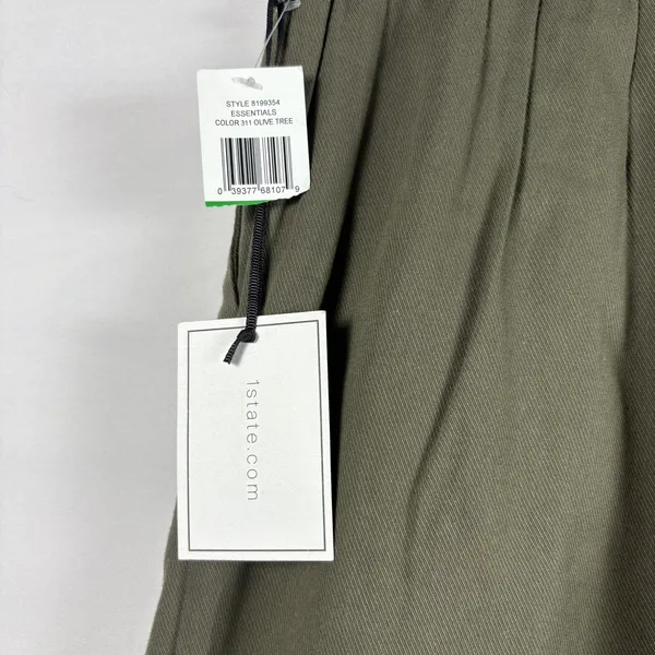 1.STATE‎ Womens Olive Tree Wide Leg Lace Up Front Pants Size L NWT 8199354 - Image 6