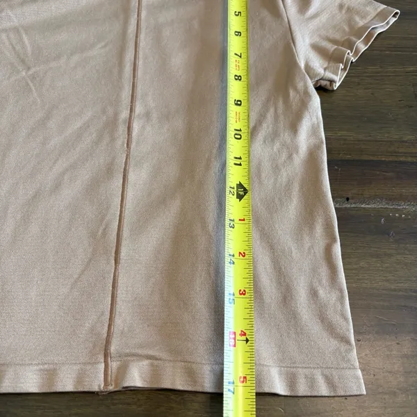 Good American So Soft Sculpted Tee T-Shirt Stretch Pecan 1 2 Small Medium - Image 6