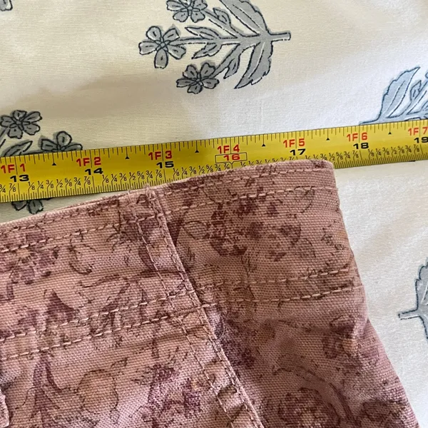 Knox Rose Pink Floral‎ Straight Leg Pants Zip Fly Pockets Womens Large - Image 6
