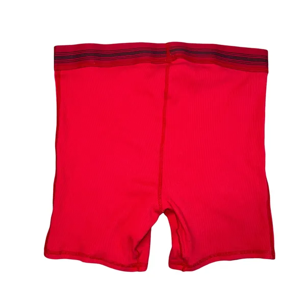 Skims Cotton Rib Boxer Womens Medium Red‎ Excellent Loungewear Shorts - Image 2