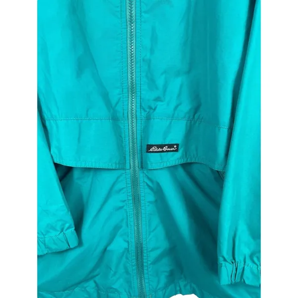 Eddie Bauer Teal 90s Vented Long Sleeve Windbreaker L - Image 3