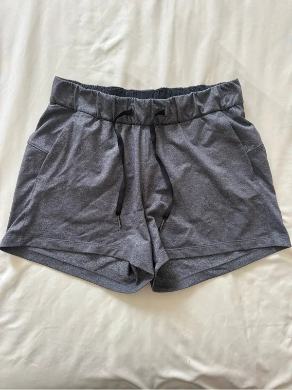LULULEMON | Women’s Heather Gray Active Drawstring Shorts | 6 - Image 3