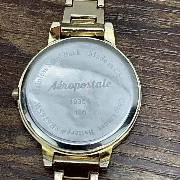 Women's Aeropostale Girl Boss Gold Analog‎ Dial Casual Watch New Battery - Image 4