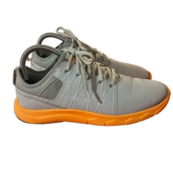 Nike Spikeless Golf Shoes Womens Size‎ 8 Gray Orange Lace Up Low Top - Image 4