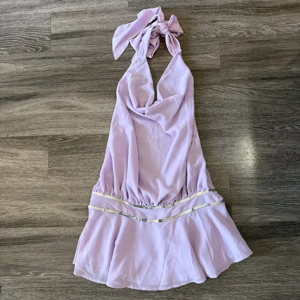 Peppermayo Time Will Tell Sequin Mini Dress - Lavender - Image 6