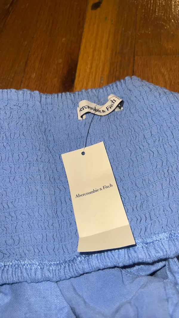 Abercrombie blue linen top - Image 5