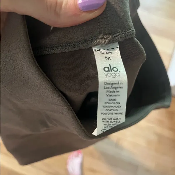 Alo Yoga Faux Leather Airbrush High-Waist Leggings “Hot Cocoa” - Image 6