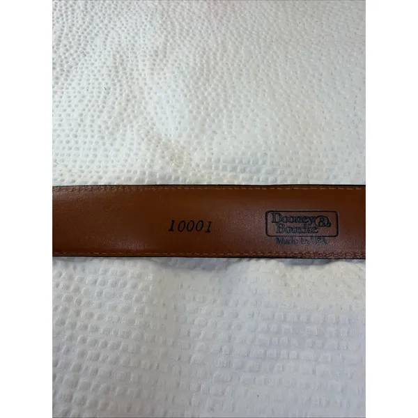Dooney & Bourke Womens Black Leather Belt Brass Buckle 10001 Size 36 Made In USA - Image 4