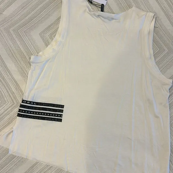 Koral Women’s Off White Angled Tank Top - Size L - Image 7