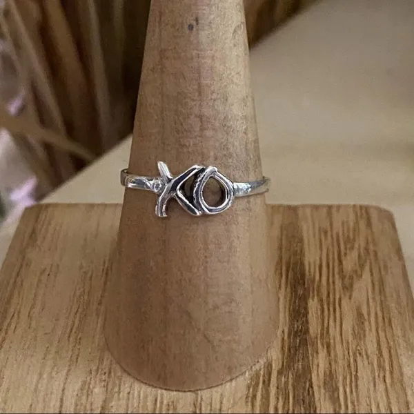 XO Ring, Hugs And Kisses Sterling Silver Ring - Image 2