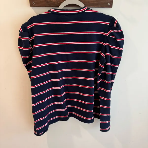 Anthropologie The Fifth Label Kinetic Stripe Puff Sleeve‎ Top XL - Image 3