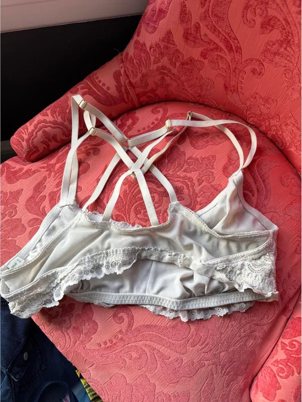 Aerie Cream Lace Bralette with Double Straps - Image 4