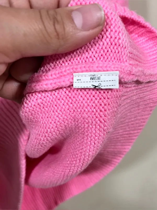 English Factory Weekday Motif Sweater In Pink size Small Wednesday pink - Image 4