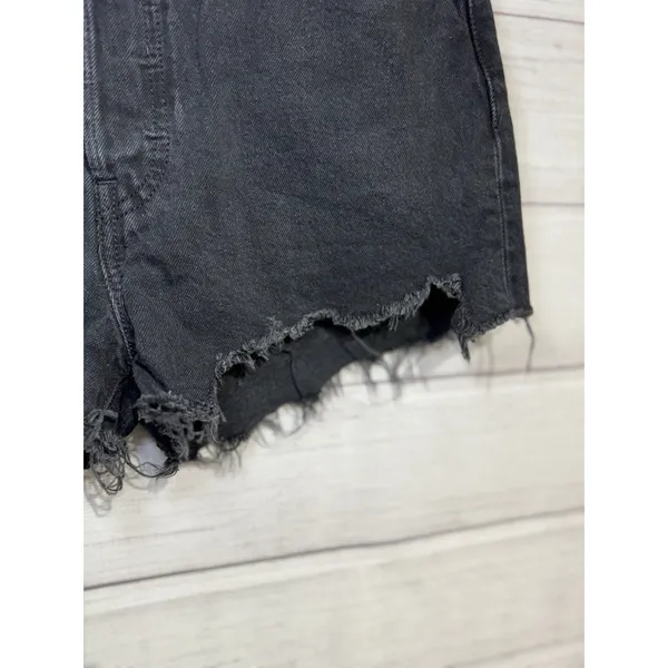 Levi's Shorts Womens W29 501 Button Fly Black Raw Hem Grunge High Rise - Image 12