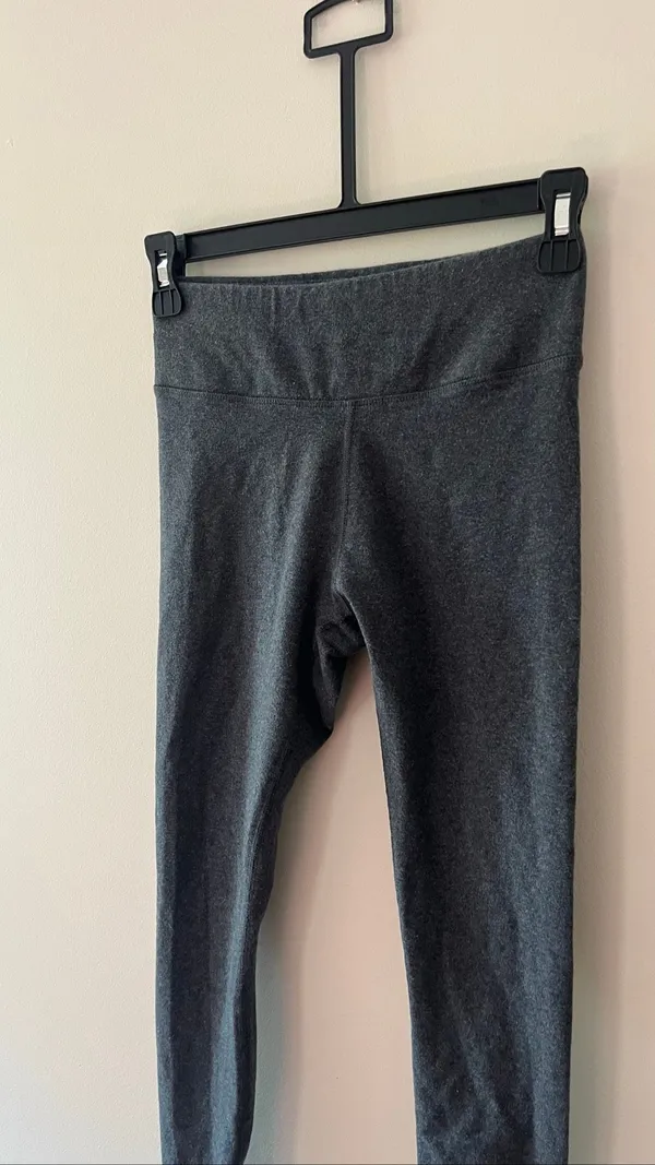 Pact Organic Cotton Heather Gray Leggings Size XS Athletic Casual Basic - Image 3