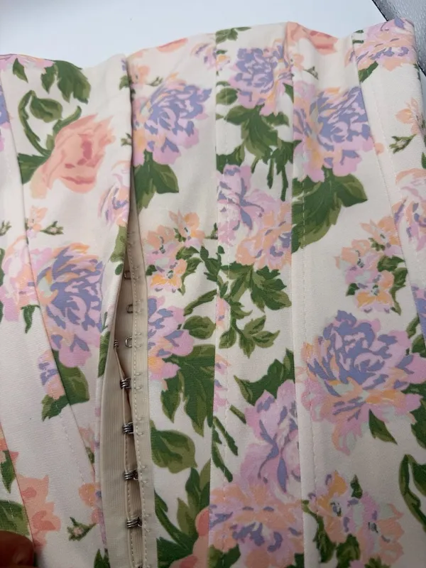 Zara Floral Print Corset Bustier Top - Image 3