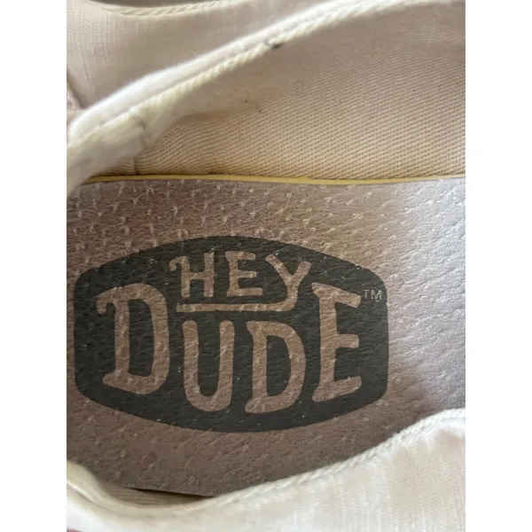 Hey Dude Wendy Slub Canvas Natural Beige‎ Slip On Loafers Shoes Womens 6 - Image 4